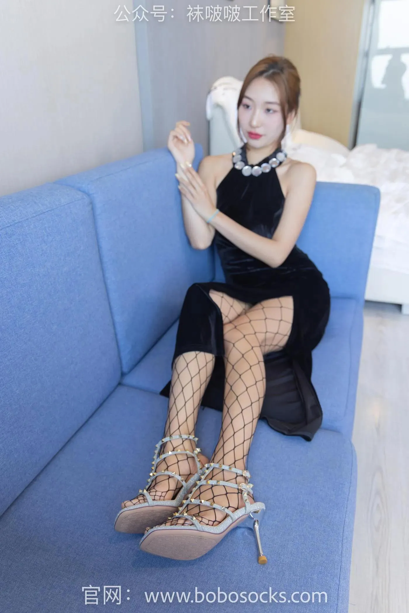 [BoBoSocks袜啵啵]NO.113 果果-高跟鞋、黑色网袜 [141P]插图7